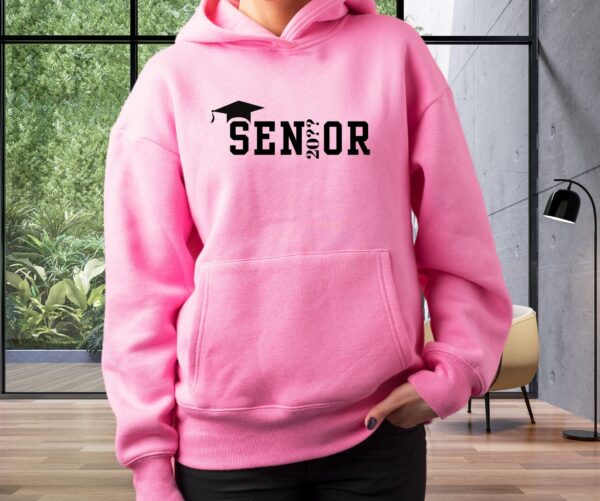Senior Hoodie for Graduation – Custom Year & Grad Cap Design in 7 Colors - Image 4