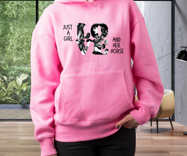 "Just a Girl and Her Horse: Cozy Hoodies in 7 Colors – Limited Time Offer & Free Shipping!" - Image 2