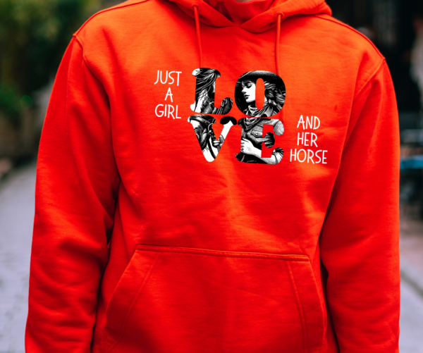 "Just a Girl and Her Horse: Cozy Hoodies in 7 Colors – Limited Time Offer & Free Shipping!" - Image 3