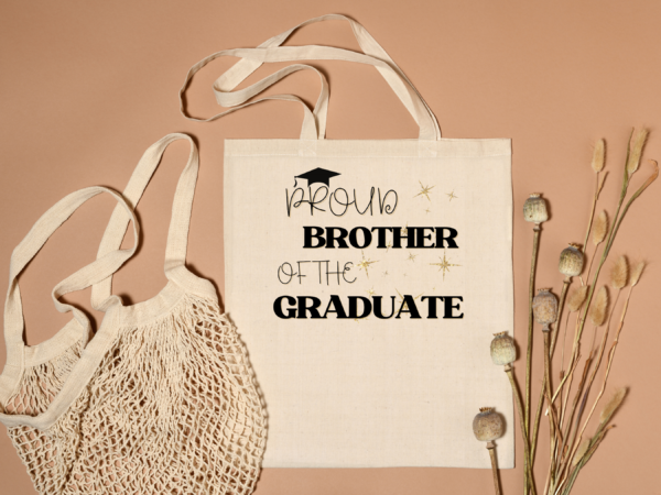 “Celebrate Graduation in Style with Our ‘Proud Brother of the Graduate’ Tote!”