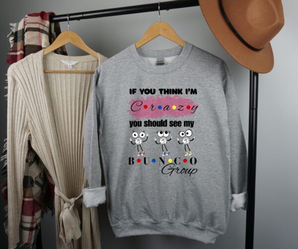 🎉 Funny Bunco Sweatshirt | CRAZY Friends Style Bunco Party Crewneck - Image 3