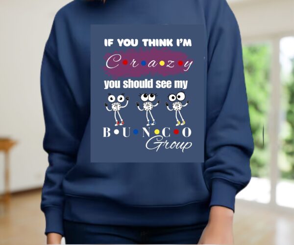 🎉 Funny Bunco Sweatshirt | CRAZY Friends Style Bunco Party Crewneck - Image 6