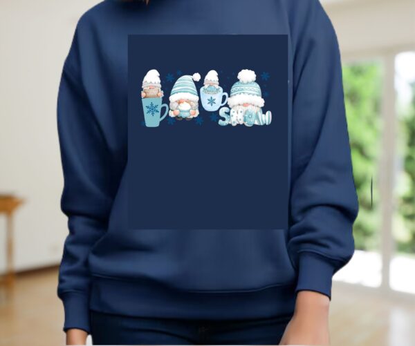 Winter Coffee Gnomes Sweatshirt | Cozy Coffee Lover Sweatshirt - Image 6