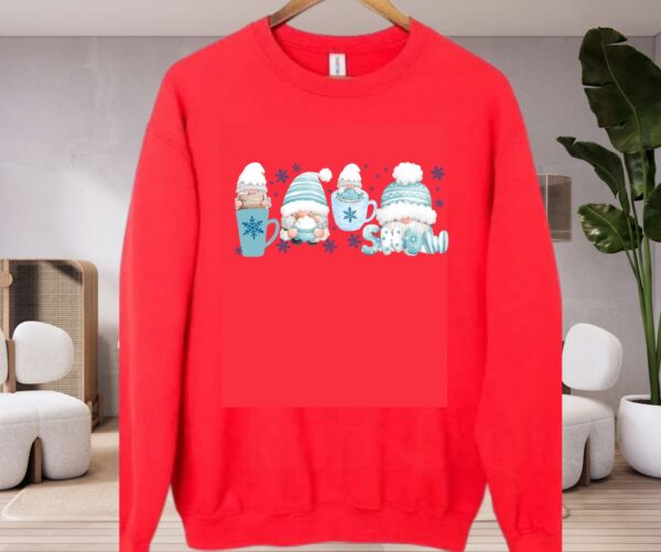 Winter Coffee Gnomes Sweatshirt | Cozy Coffee Lover Sweatshirt - Image 5