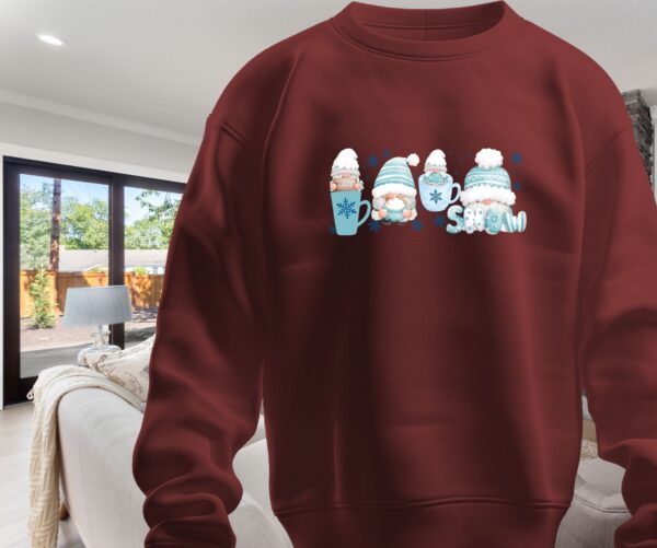 Winter Coffee Gnomes Sweatshirt | Cozy Coffee Lover Sweatshirt - Image 7