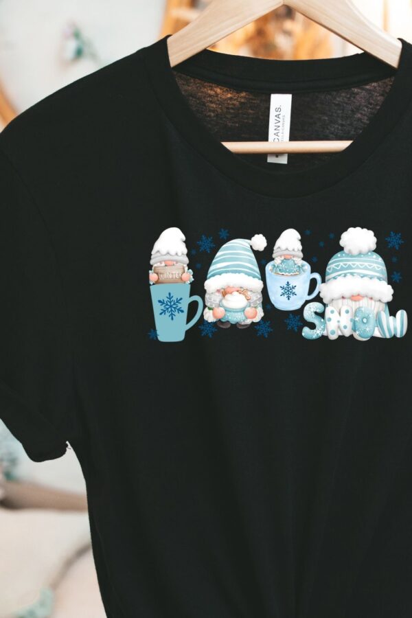 Winter Coffee Gnomes T-Shirt – Cozy, Fun, and Whimsical Coffee Lover Tee