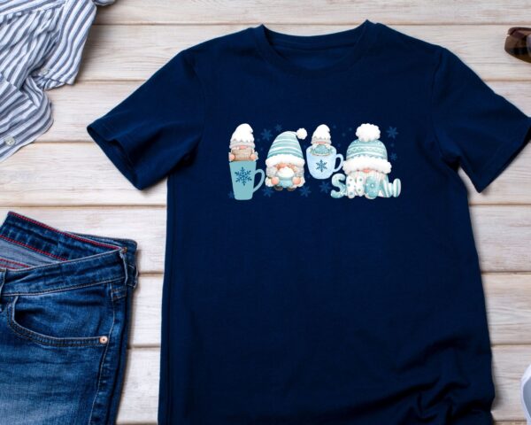 Winter Coffee Gnomes T-Shirt – Cozy, Fun, and Whimsical Coffee Lover Tee - Image 7