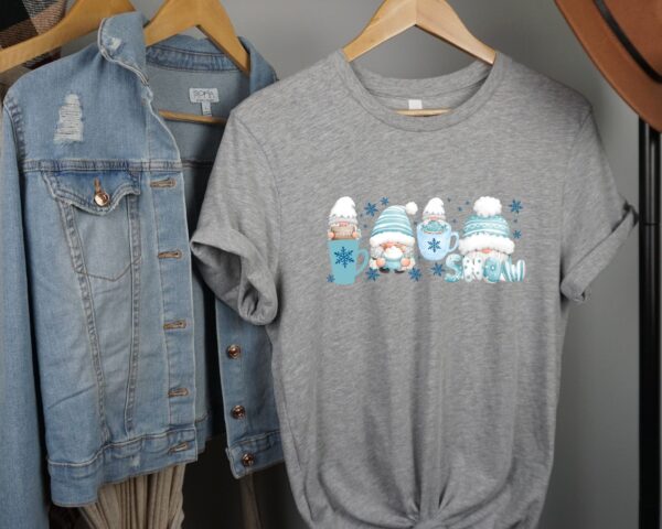 Winter Coffee Gnomes T-Shirt – Cozy, Fun, and Whimsical Coffee Lover Tee - Image 2