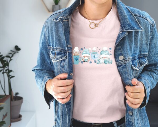 Winter Coffee Gnomes T-Shirt – Cozy, Fun, and Whimsical Coffee Lover Tee - Image 4