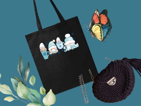 Winter Coffee Gnomes Tote Bag – Cute & Durable Coffee Lover Bag