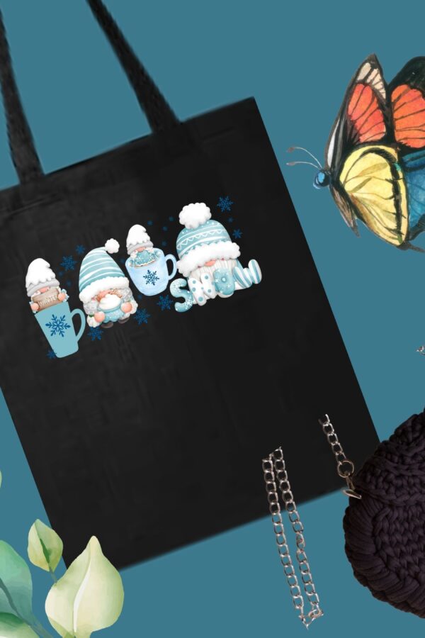 Winter Coffee Gnomes Tote Bag – Cute & Durable Coffee Lover Bag