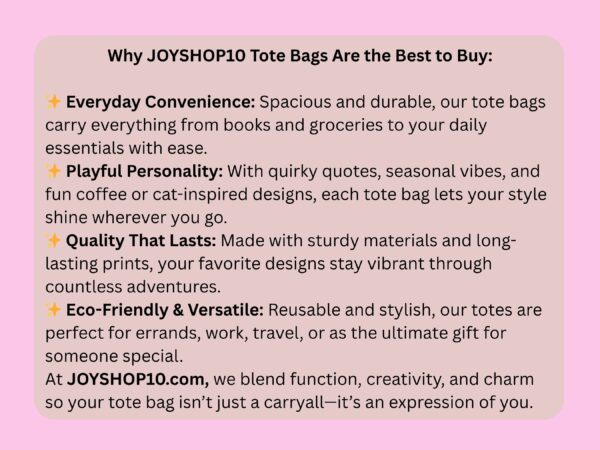 Coffee Wishes Tote Bag | Frost Kisses Winter Tote – JOYSHOP10 - Image 4