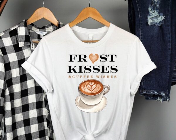 Coffee Wishes Tee with coffee-heart design