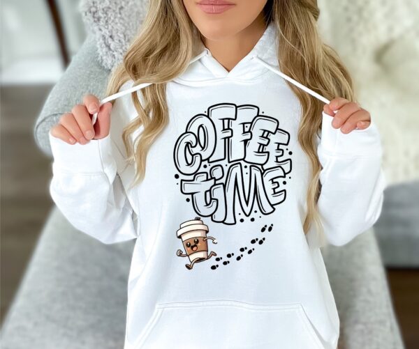 Coffee Time Shirt | Fun Bubble Letter Tee & Hoodie for Coffee Lovers - Image 3