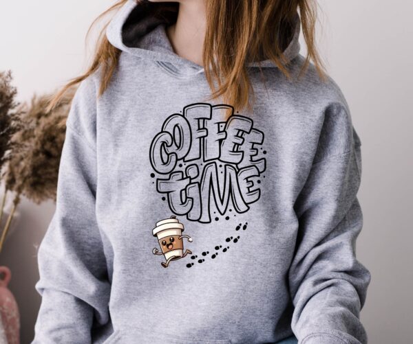 Coffee Time Shirt | Fun Bubble Letter Tee & Hoodie for Coffee Lovers - Image 2