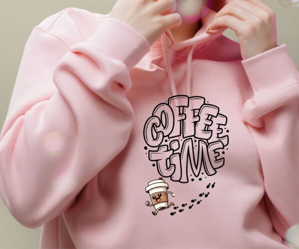 Coffee Time Shirt | Fun Bubble Letter Tee & Hoodie for Coffee Lovers - Image 4
