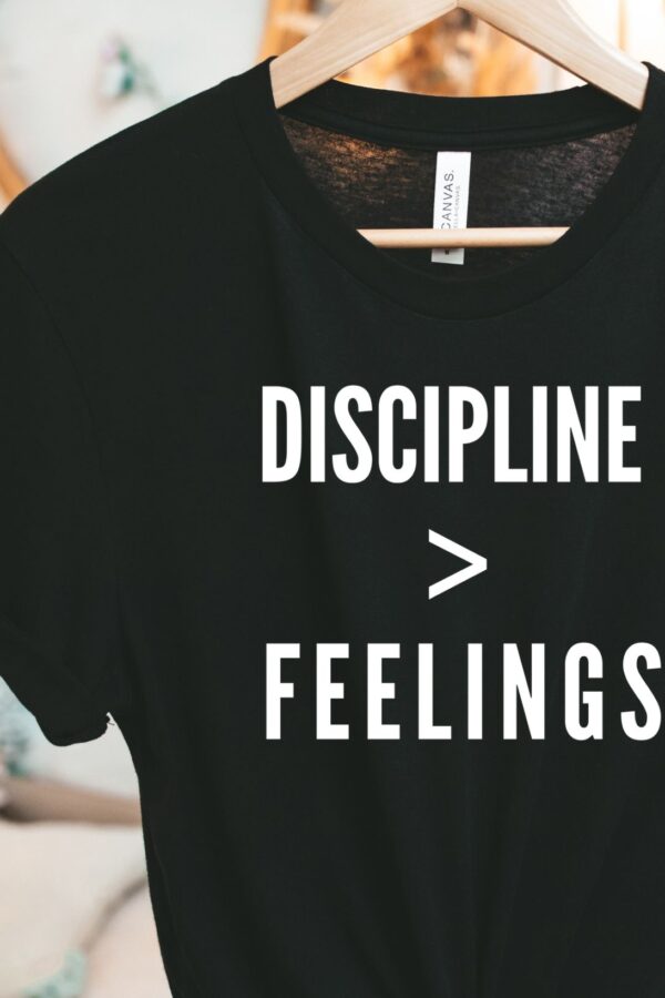 Discipline Over Feelings Christian Motivational Apparel T-Shirts Faith Based Streetwear